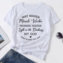 Load image into Gallery viewer, Way Maker, Miracle Worker - Women&#39;s Christian Faith TShirt