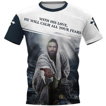 Load image into Gallery viewer, Various Colour Printed JESUS 3D T Shirts - sizes XXS - 6XL