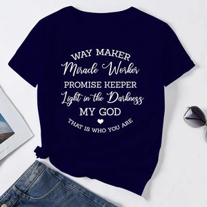 Way Maker, Miracle Worker - Women's Christian Faith TShirt