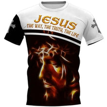 Load image into Gallery viewer, Various Colour Printed JESUS 3D T Shirts - sizes XXS - 6XL