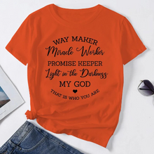 Load image into Gallery viewer, Way Maker, Miracle Worker - Women&#39;s Christian Faith TShirt