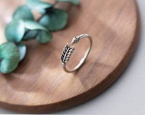 Vintage Feather Arrow Ring - S925 Sterling Silver