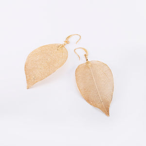 Delicate Skeleton Leaf Jewellery Set - Gold or Silver Plated