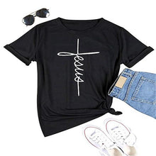 Load image into Gallery viewer, Jesus/Cross - Women&#39;s Summer Short Sleeve Casual T-Shirt