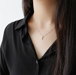 Simplistic Sterling Silver Cross Necklace