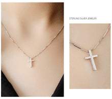 Load image into Gallery viewer, Simplistic Sterling Silver Cross Necklace