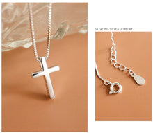 Load image into Gallery viewer, Simplistic Sterling Silver Cross Necklace