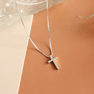 Simplistic Sterling Silver Cross Necklace