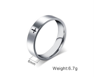 MenStainless Steel Cross Ring