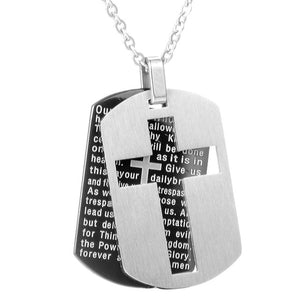 Lords Prayer Dog Tags - Double Layer Stainless Steel