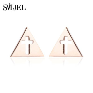 Cross Stud Earrings -Multiple Designs - Stainless Steel