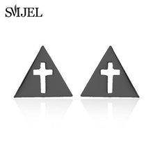 Load image into Gallery viewer, Cross Stud Earrings -Multiple Designs - Stainless Steel