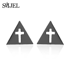 Cross Stud Earrings -Multiple Designs - Stainless Steel