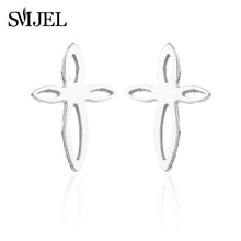 Load image into Gallery viewer, Cross Stud Earrings -Multiple Designs - Stainless Steel