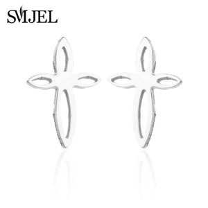 Cross Stud Earrings -Multiple Designs - Stainless Steel