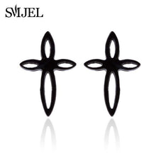 Load image into Gallery viewer, Cross Stud Earrings -Multiple Designs - Stainless Steel