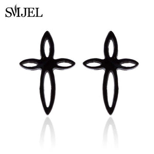 Cross Stud Earrings -Multiple Designs - Stainless Steel