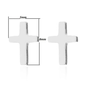 Cross Stud Earrings -Multiple Designs - Stainless Steel