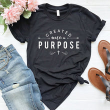 Load image into Gallery viewer, Created with A Purpose Cross T Shirts