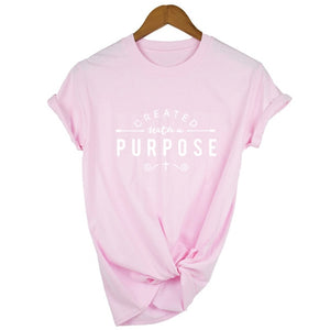 Created with A Purpose Cross T Shirts