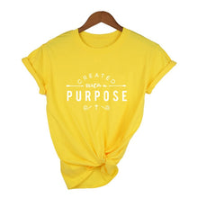 Load image into Gallery viewer, Created with A Purpose Cross T Shirts