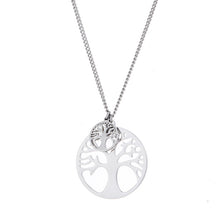 Load image into Gallery viewer, Silver Boho Tree Of Life Pendant Stainless Steel Necklace 