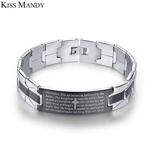 Lords Prayer - Stainless Steel Link Bracelet