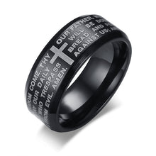 Load image into Gallery viewer, Lord&#39;s Prayer Cross Ring