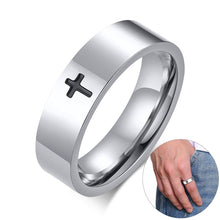 Load image into Gallery viewer, MenStainless Steel Cross Ring