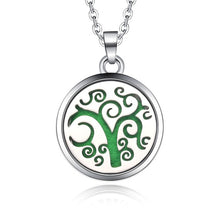 Load image into Gallery viewer, Tree Of Life - Magnetic Stainless Steel Essential Oil Diffuser - Locket Necklace