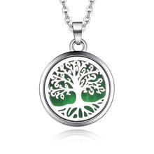 Load image into Gallery viewer, Tree Of Life - Magnetic Stainless Steel Essential Oil Diffuser - Locket Necklace