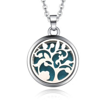 Load image into Gallery viewer, Tree Of Life - Magnetic Stainless Steel Essential Oil Diffuser - Locket Necklace