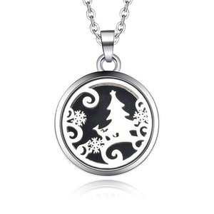 Tree Of Life - Magnetic Stainless Steel Essential Oil Diffuser - Locket Necklace