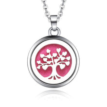 Load image into Gallery viewer, Tree Of Life - Magnetic Stainless Steel Essential Oil Diffuser - Locket Necklace