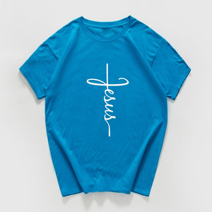 Jesus/Cross - Women's Summer Short Sleeve Casual T-Shirt