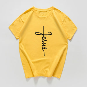 Jesus/Cross - Women's Summer Short Sleeve Casual T-Shirt