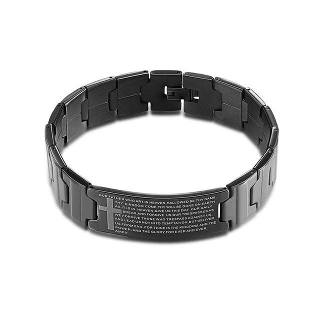 Lords Prayer - Stainless Steel Link Bracelet