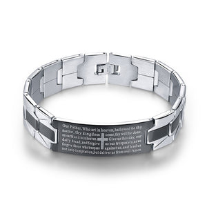 Lords Prayer - Stainless Steel Link Bracelet