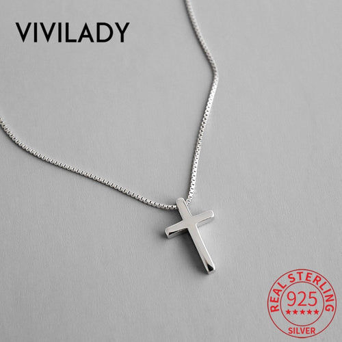 Simplistic Sterling Silver Cross Necklace