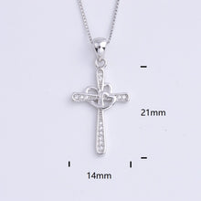 Load image into Gallery viewer, Heart Templar - 925 Sterling Silver Cubic Zircon Cross Necklaces - Multiple styles