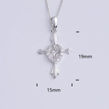 Load image into Gallery viewer, Heart Templar - 925 Sterling Silver Cubic Zircon Cross Necklaces - Multiple styles