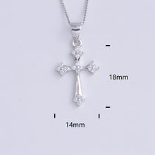 Load image into Gallery viewer, Heart Templar - 925 Sterling Silver Cubic Zircon Cross Necklaces - Multiple styles