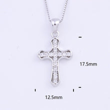 Load image into Gallery viewer, Heart Templar - 925 Sterling Silver Cubic Zircon Cross Necklaces - Multiple styles