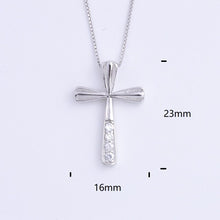 Load image into Gallery viewer, Heart Templar - 925 Sterling Silver Cubic Zircon Cross Necklaces - Multiple styles