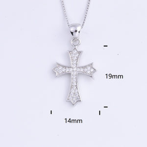 Heart Templar - 925 Sterling Silver Cubic Zircon Cross Necklaces - Multiple styles