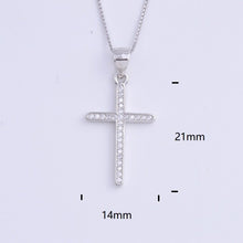 Load image into Gallery viewer, Heart Templar - 925 Sterling Silver Cubic Zircon Cross Necklaces - Multiple styles