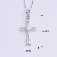 Load image into Gallery viewer, Heart Templar - 925 Sterling Silver Cubic Zircon Cross Necklaces - Multiple styles