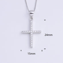 Load image into Gallery viewer, Heart Templar - 925 Sterling Silver Cubic Zircon Cross Necklaces - Multiple styles