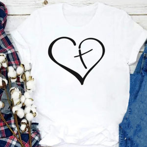 Love of Christ Heart Jesus Short Sleeve WomenT-Shirt