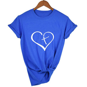 Love of Christ Heart Jesus Short Sleeve WomenT-Shirt